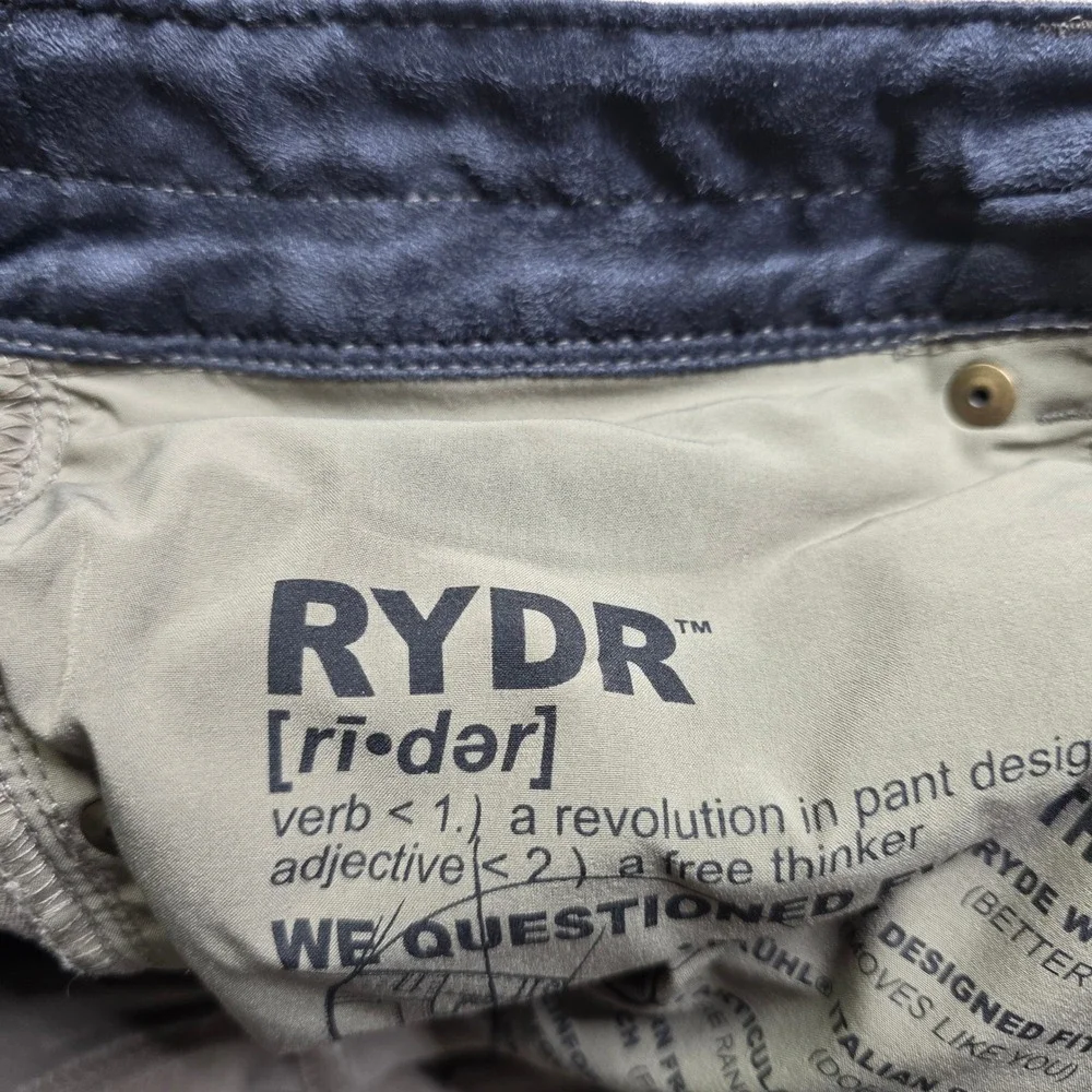 Kuhl Rydr Mens 32 x 29 Khaki Tan Vintage Patina Dye Articulated Workwear Pants